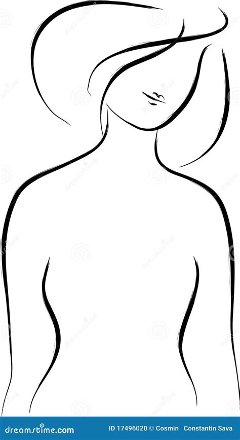 silhouette dessin corps femme